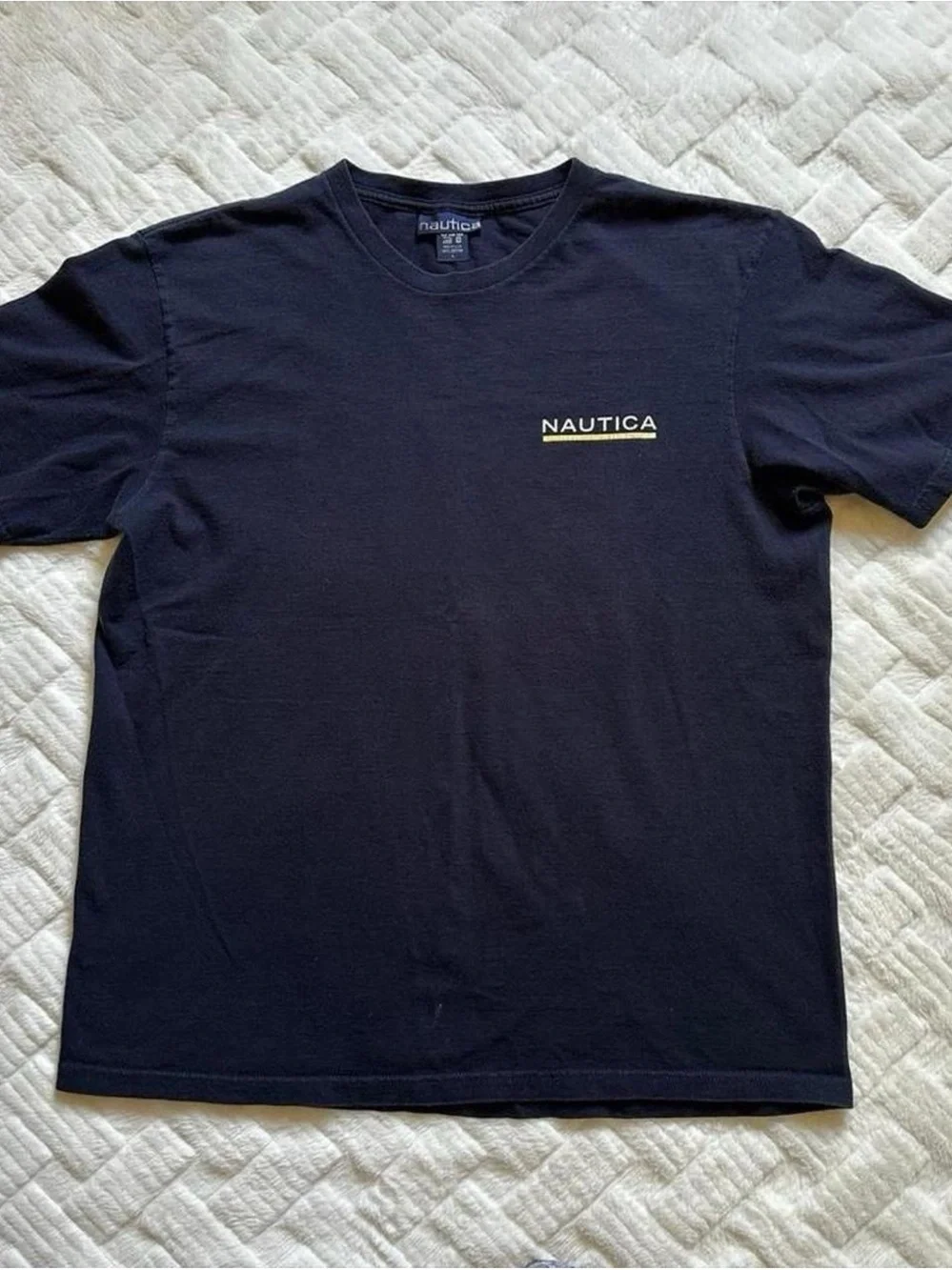 Vintage 1990s Nautica Navy Sail Graphic Tee Large - Picture 2 of 5